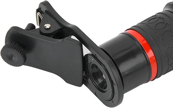 Acouto 20X Telephoto Lens, Long Focus Zoom Telephoto Lens with Clip for Smart Phone Tablet PC Black - Image 7