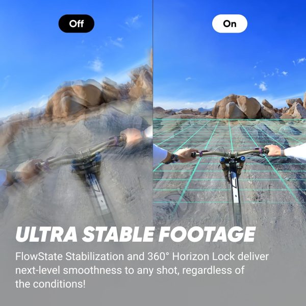 Insta360 X4 Standard Bundle - Waterproof 8K 360 Action Camera, 4K Wide-Angle Video, Invisible Selfie Stick Effect Effect, Removable Lens Guards, 135 Min Battery Life, AI Editing, Stabilization - Image 5